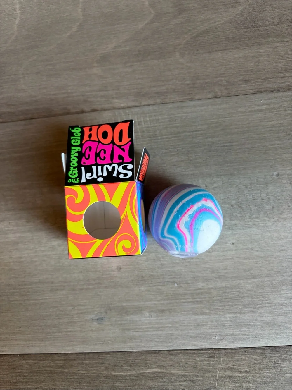 Swirl Neo Drop Groovy Globe Sensory Ball - Blue, Pink, White